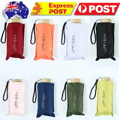 Mini Pocket Umbrella Anti-UV Sun / Rain Windproof 5 Folding Ultra Light Umbrella • $19.59