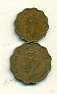 2 OLDER COINS From CYPRUS - 1/2 & 1 PIASTRE (BOTH DATING 1945) • $2.75