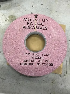 Radiac 16 X 2 X 5  WRA60-J8 V8 Ruby Surface Grinding Wheel 60 Grit Stone Surface • $200