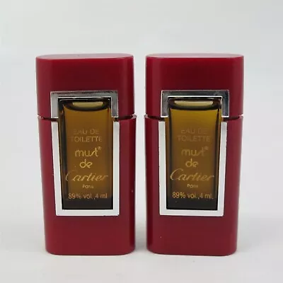 MUST DE CARTIER By Cartier 4 Ml Eau De Toilette Splash Mini Vintage (2 COUNT) • $34.99