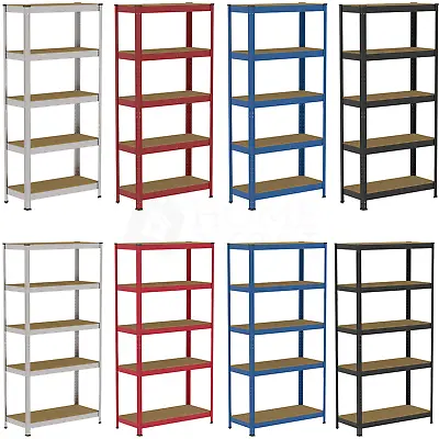 5 Tier Racking Shelf Heavy Duty Garage Shelving Storage Shelves Unit 180x90x40cm • £27.99