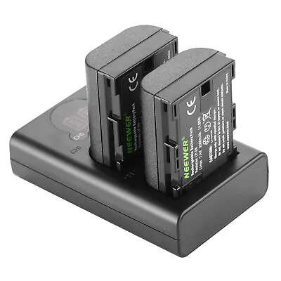 Neewer LP-E6 LP-E6N Battery Charger Rechargeable Batteries Set For Canon • £39.99