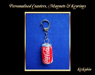 Coca Cola Drinks Can Keyring Key Chain Birthday Christmas Novelty Gift New • £3.95