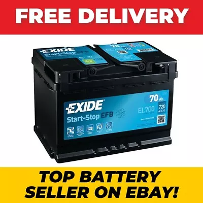 EXIDE EL700 096 EFB Stop / Start Car Battery 12V 70AH 720CCA • £108.99