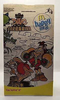 2004 McDonalds Disney Dave The Barbarian Happy Meal Bag • $12.99