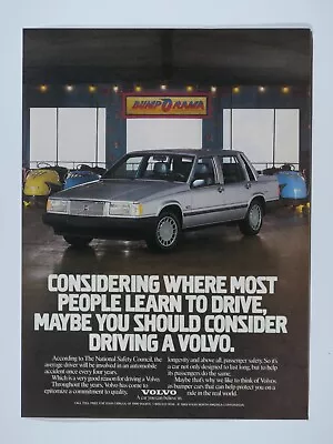 1990 Volvo Sedan Vintage Bump O Rama Original Print Ad 8.5 X 11  • $6.95