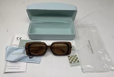 NWT Karen Walker Mr Binnacle Tobacco Glitter Sunglasses + Case KAS1801772 • $149.99