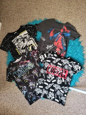 £10 • Buy Boys Marvel Superheros Tshirt Bundle Size 5-6 Years