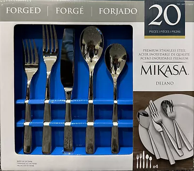 Mikasa Delano 20-Piece Flatware Forged Premium Stainless Cutlery Silverware • $39.99