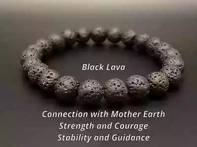 £4.49 • Buy Crystal Bracelets Gemstone Bracelet For Men Women Chakra Reiki Healing Mala Gift