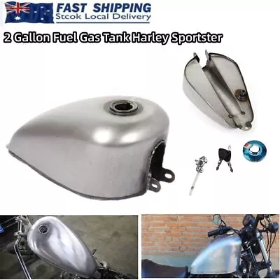 Unpainted 2 Gallon Custom Cafe Racer Gas Fuel Tank For Harley Sportster 95-78 • $144.99