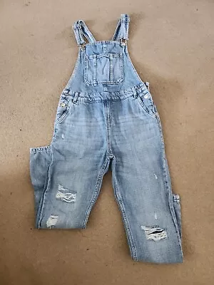 £3.99 • Buy Girls Denim Dungarees M&S Age 10 To 11