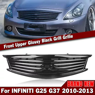 Black Front Bumper Upper Grille Mesh For Infiniti G37 G25 2010-2013 Q40 Sedan • $56.80