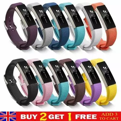 Replacement Silicone Wristband Pin Buckle Watch Band Strap For Fitbit Alta HR AU • $9.39