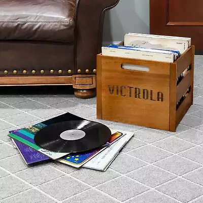 Home Storage Victrola Wooden Record Crate US • $17.14