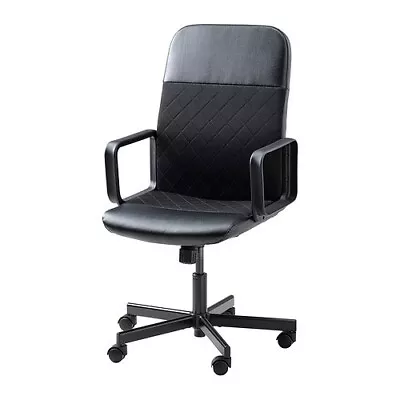 New Ikea Renber Swivel Chair Bomstad Black 604.935.46 Lightweight Office Chair • £84