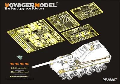 Voyager PE35867 1/35 Jagdpanther II Tank Destroyer Detail Set (For Amusing Hobby • $19.98