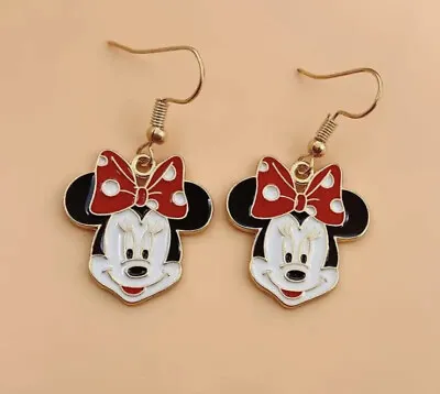 Gold Minnie Mouse Drop Dangle Earrings!! • $9