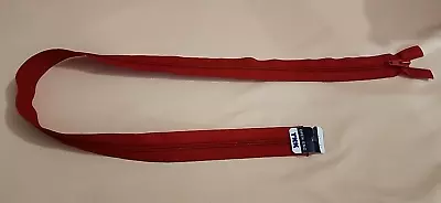 New Original YKK 80cm Nylon Dress/Jacket/Bags Zip Red Open End Size 80cm 32 In • $9