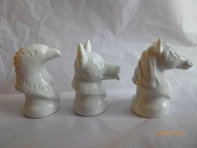 Wade Whimsie -  White Animal Head Bust Eagle Dog Horse • £2.99