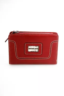 Michael Kors Mens Leather Button Closure Wallet Red • $41.49