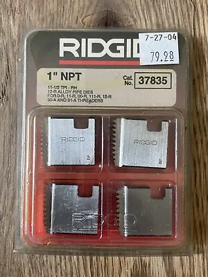 $65 • Buy Ridgid 37835 1  NPT 11-1/2  TPI Pipe Threading Dies 11R 12R 0R 00R 111R 30A 31A