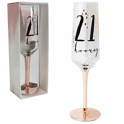 Luxe Birthday Champagne Flute With Pink Stem By Hotchpotch - Choose Age • £20.88