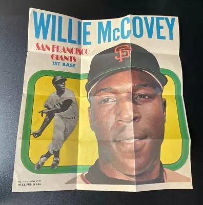 VINTAGE 1970 Topps #7 Of 24 Willie McCovey Poster Insert San Francisco Giants!! • $7.99