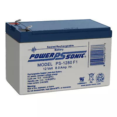 Power-Sonic 12V 8AH F1 SLA Replacement Battery For MarCum LX-5 Ice Fishing Sonar • $27.99