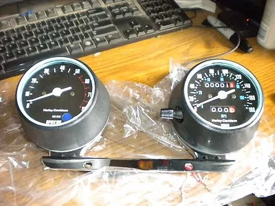 NOS Harley Davidson Gauges Speedometer Speedo Tach Tachometer KM/H KMH FXR • $109.95