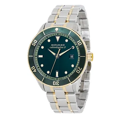 Movado 3650127 Men's Heritage Green Dial Quartz Watch • $349