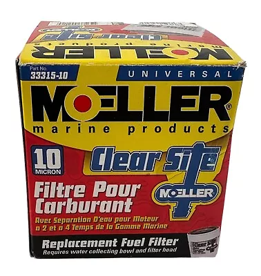 Moeller 10 Micron Water Seperating Marine Fuel Filter 33315-10 • $23