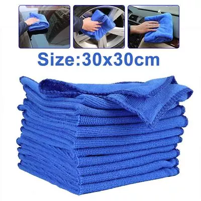 Microfiber Cleaning Cloth Rag Shop Towel Wipers Car Wash Detailing Kitchen Sweep • $8.99