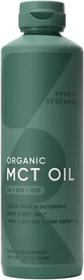 Sports Research Organic MCT Oil - Keto & Vegan MCTs C8 C10 C12 From Coconuts • $29.99