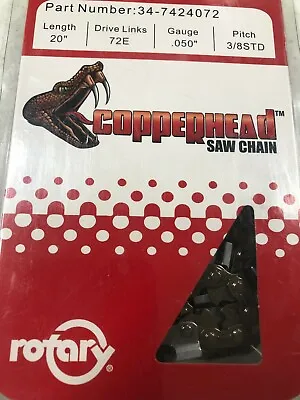 Copperhead Full Chisel Chainsaw Chain Fits 20  Bar 3/8 Std  .050 72 DL Makita • $27.65