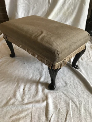 Vintage Retro Dual Adjustable Footstool Queen Anne Legs Authentic Sherborne • £45