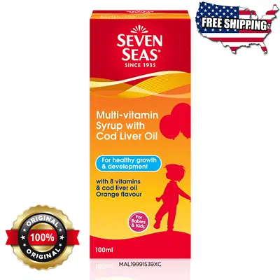 $47.99 • Buy SEVEN SEAS Multivitamin Syrup With Cod Liver Oil 100ml FREE EXPRESS SHIPPING