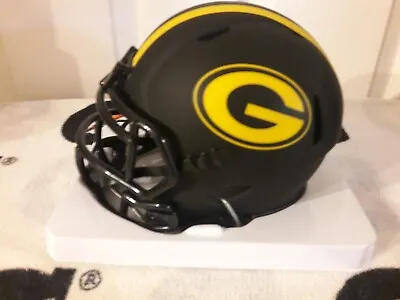 GREEN BAY PACKERS NFL Riddell SPEED Mini Football Helmet ALT BLACK ECLIPSE • $37.97