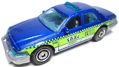 2005 Matchbox '06 Ford Crown Victoria Blue 1:71 Diecast 3  Taxi Cab Car W/ Green • $10.99