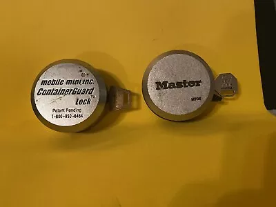 (Qty 2) -CONTAINER GUARD & MASTER! Puck Type Padlocks (separate Keys) -Preowned • $30