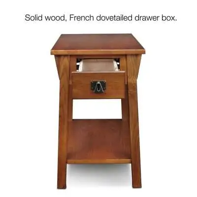 Pemberly Row Wood Mission Chairside End Table In Russet Brown • $189
