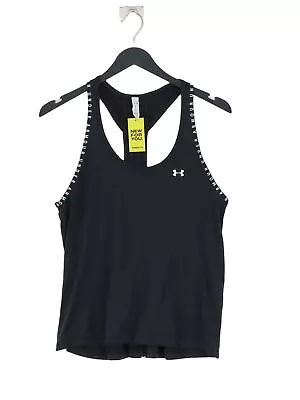 Under Armour Women's T-Shirt S Black 100% Other Sleeveless Basic • £9.50