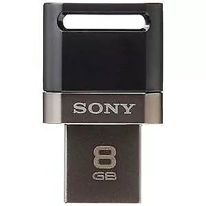 Sony 8Gb Micro Vault Usb 2.0 + Micro Usb Flash Drive Black Type A USM8SA1 • $53.49