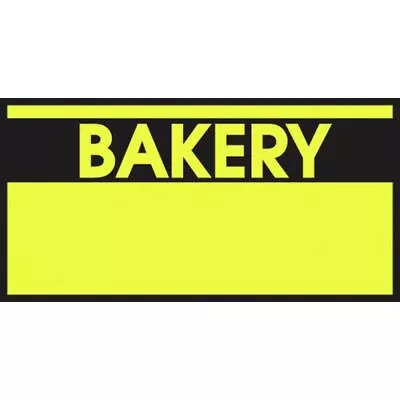 Monarch Yellow Labels With Reversed Black Print  Bakery  For 1110 1-Line Pricing • $26.27