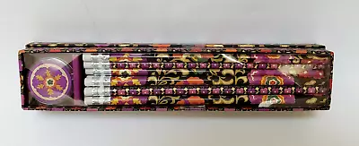 Vera Bradley Pencils Pencil Box Suzani Ten #2 Sharpener #11270 • $18.95