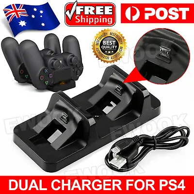$11.95 • Buy For PS4 Dual Charging Charger Dock Station Stand For Playstation 4 Controller AU