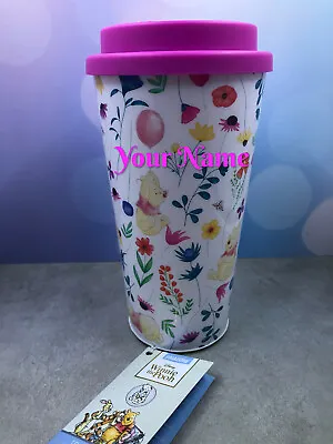 Brand New Cute Winnie The Pooh Large 450ml Personalised Plastic Travel Mug Cup • $19.95