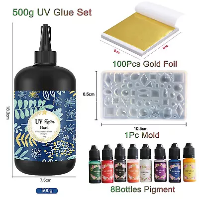 Hard UV Resin Glue Clear Crystal DIY Handmade Epoxy Crafts Casting Jewelry Mold • $15.19