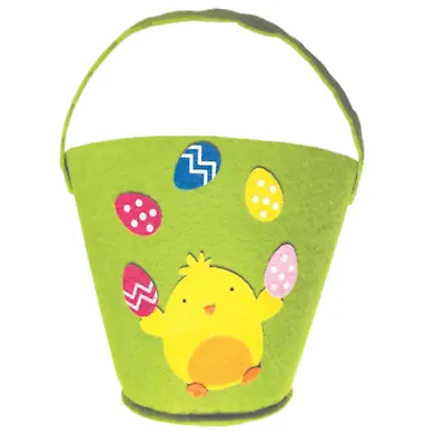 £3.49 • Buy  Felt Bucket - Easter Baskets, Accessories - Green Chick