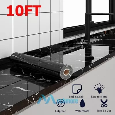 10FT Self Adhesive Marble Contact Paper Peel Stick Wallpaper Kitchen Countertop • $11.77